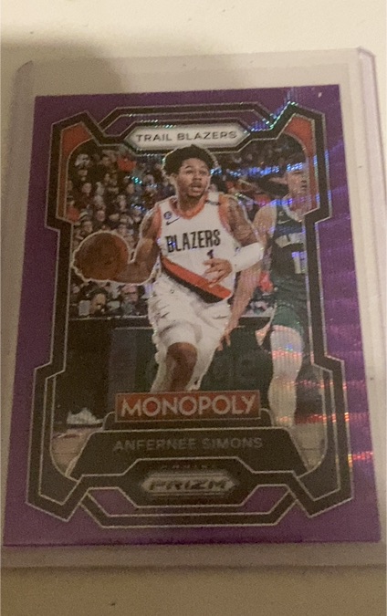 2023-24 Panini Prizm Monopoly #74 Anfernee Simons — front