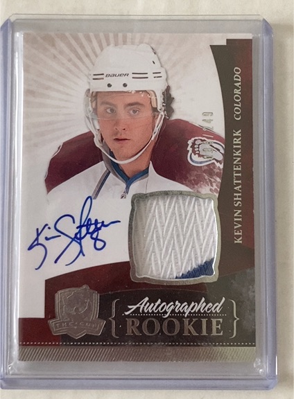 2010-11 Upper Deck The Cup #164 Kevin Shattenkirk Rookie Patch Auto — front