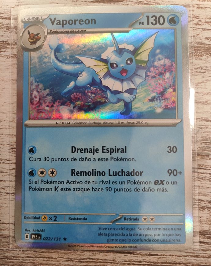 2023 Pokémon #022 Vaporeon — front