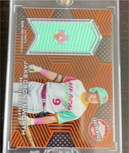2023 Topps Chrome Authentics Relics Jake Cronenworth — front
