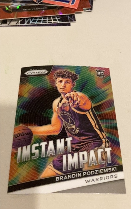 2023-24 Panini Prizm Instant Impact #25 Brandin Podziemski — front