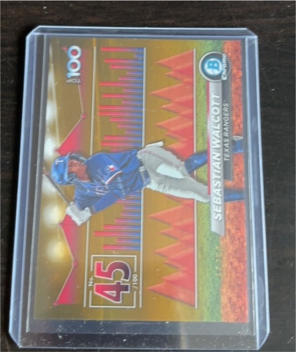 2024 Bowman Chrome Scouts Top 100 #BTP-45 Sebastian Walcott — front