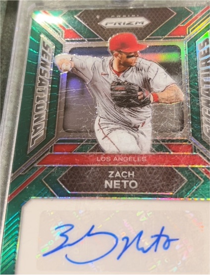 2024 Panini Prizm Sensational Signatures Green Prizm #SS-ZN Zach Neto — front