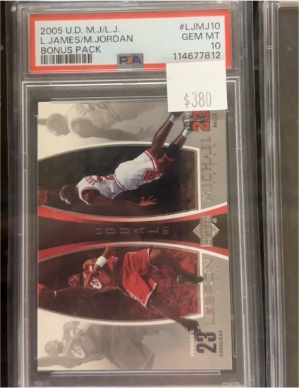 2005 Upper Deck #LJMJ10 Michael Jordan / LeBron James Bonus Pack — front