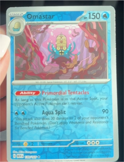 2023 Pokemon Scarlet & Violet 151 #139 Omastar — front