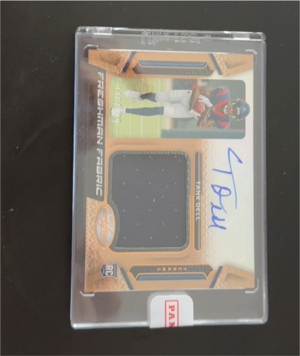 2023 Panini Certified Freshman Fabric Signatures #FFMS-17 Tank Dell — front