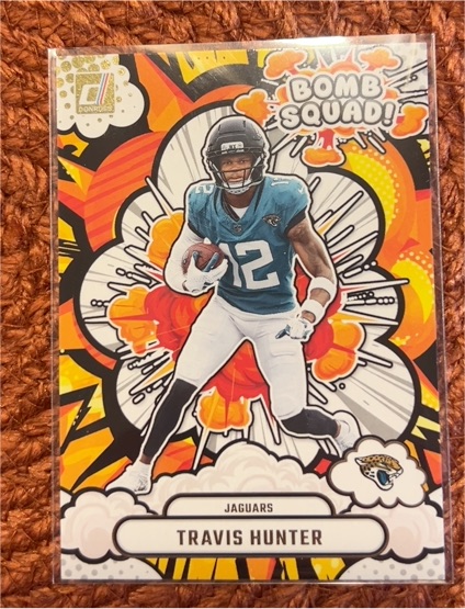 2025 Panini Donruss #BS-THR Travis Hunter Bomb Squad — front