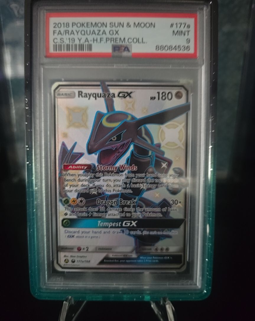 2018 Pokemon Sun & Moon #177a Rayquaza GX — front