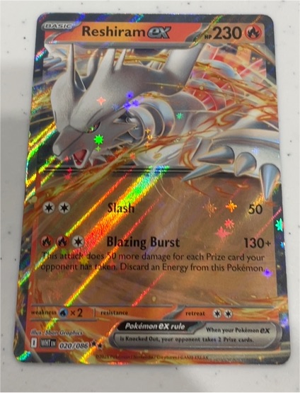 2025 Pokémon TCG Scarlet & Violet #020 Reshiram EX — front