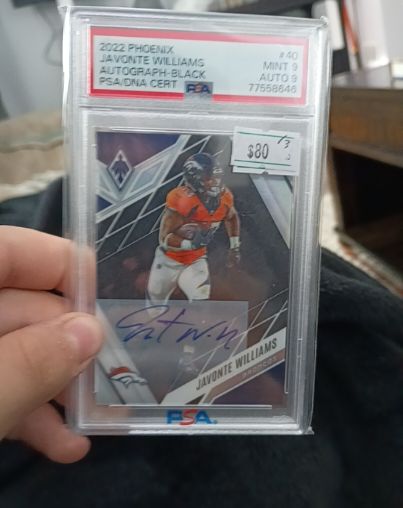 2022 Panini Phoenix #40 Javonte Williams Autograph Black — front