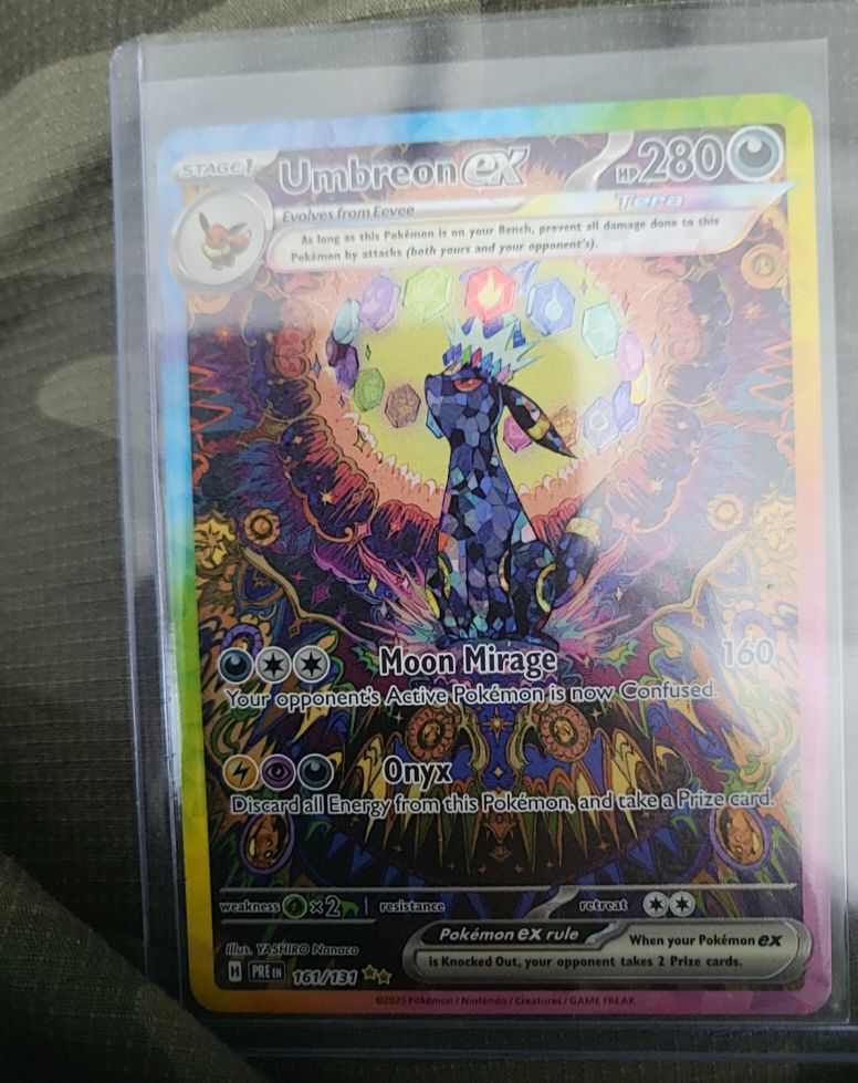 2025 Pokémon Prismatic Evolutions #161/131 Umbreon ex — front
