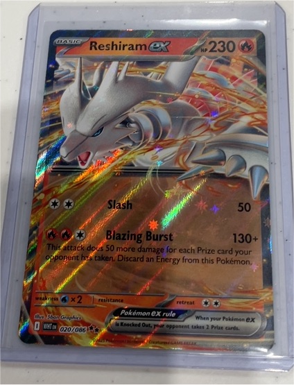 2020 Pokémon TCG Sword & Shield White Flare #020 Reshiram EX — front