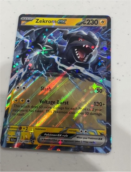 2025 Pokémon Scarlet & Violet Black Bolt #034 Zekrom ex — front