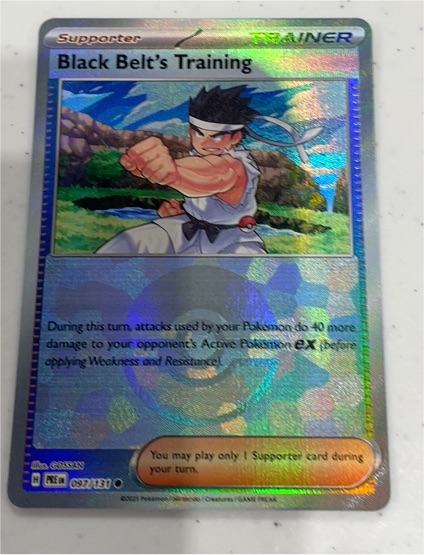 2016 Pokémon Prismatic Evolutions #097 Black Belt's Training — front