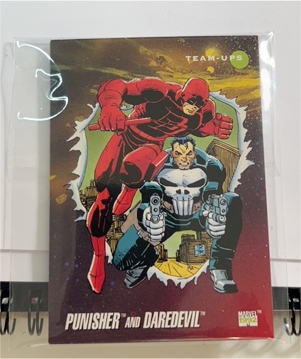 1992 Impel Marvel Universe #92 Punisher and Daredevil — front