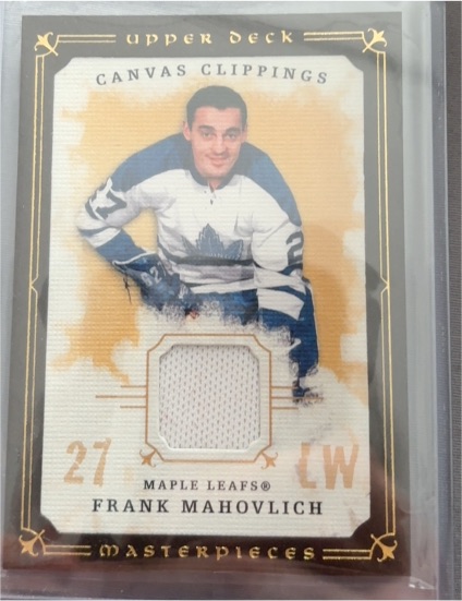 2008-09 Upper Deck Masterpieces Canvas Clippings #CC-FM2 Frank Mahovlich — front