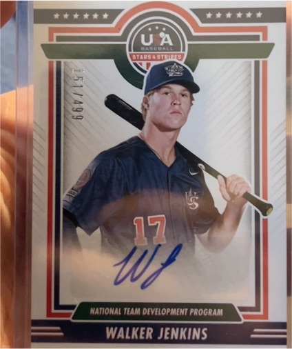 2022 Panini USA Baseball Stars and Stripes #17 Walker Jenkins — front