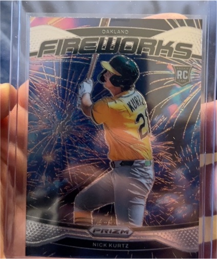 2025 Panini Prizm #23 Nick Kurtz Fireworks — front