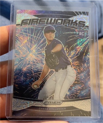 2025 Panini Prizm Baseball #16 Chase Dollander Fireworks — front