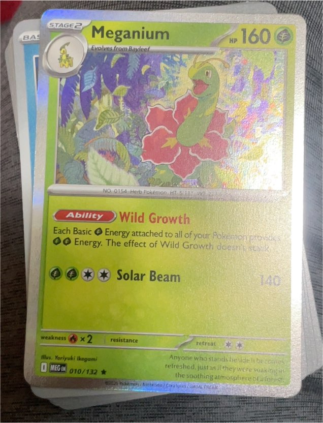 2022 Pokemon ME01 Mega Evolution #010 Meganium — front