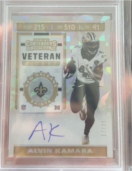 2019 Panini Contenders Veteran Ticket #Alvin Kamara — front