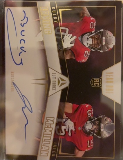 2024 Panini Luminance Bucky Irving Jalen McMillan Dual Auto — front