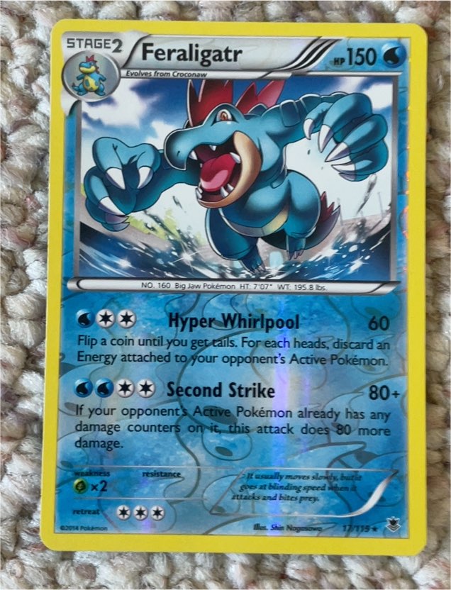 2014 Pokémon XY Phantom Forces #17 Feraligatr — front