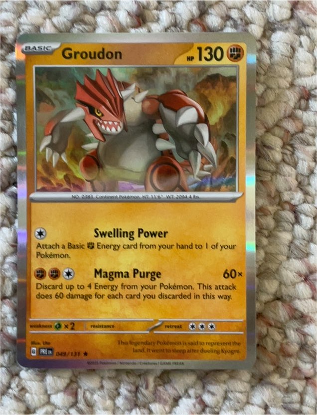 2023 Pokémon Prismatic Evolutions #049 Groudon — front