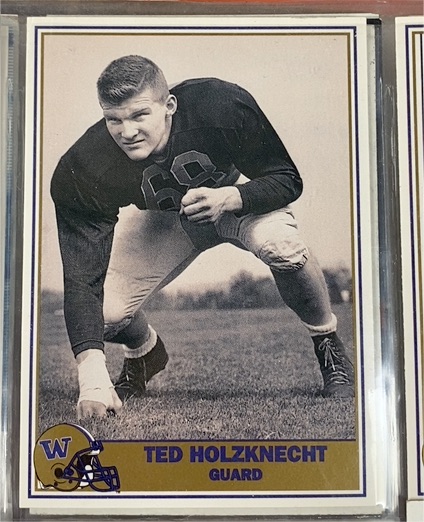 1992 Pacific Washington Huskies Football Greats #86 Ted Holzknecht — front
