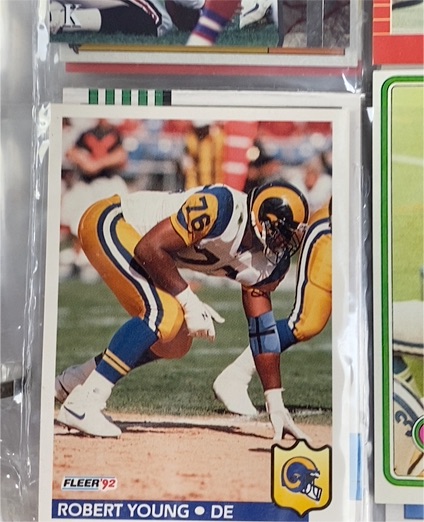 1992 Fleer #Robert Young DE Los Angeles Rams — front