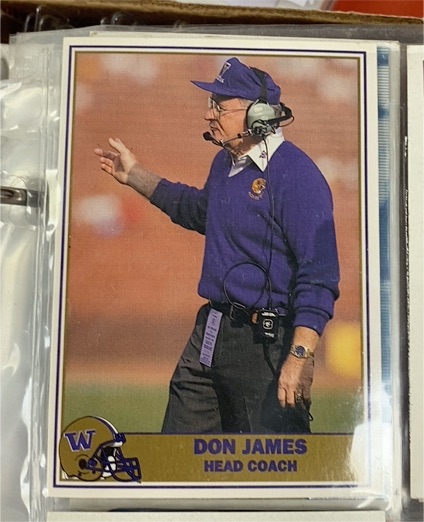 1992 Pacific Greats Washington Huskies #1 Don James — front