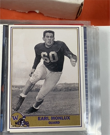1992 Pacific Washington Huskies Football Greats #83 Earl Monlux — front