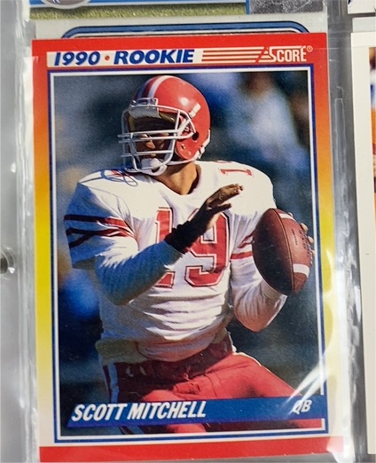 1990 Score #651 Scott Mitchell Rookie Miami Dolphins — front