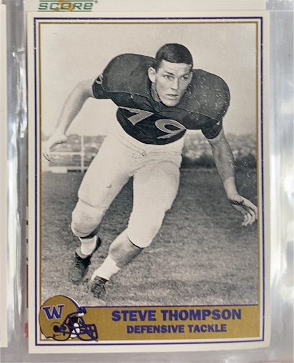 1992 Pacific Washington Huskies Football Greats #35 Steve Thompson — front