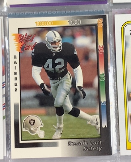 1992 Wild Card #307 Ronnie Lott — front
