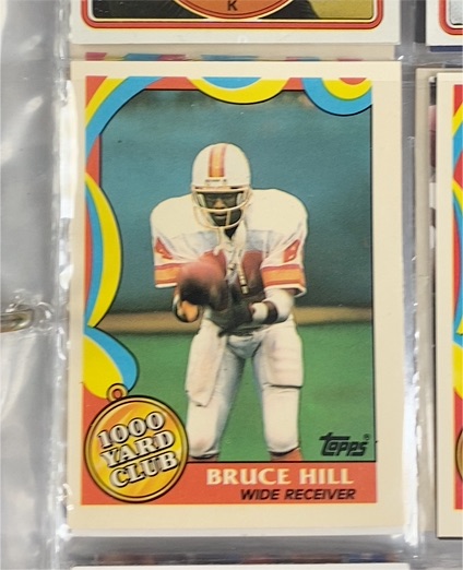 1989 Topps 1000 Yard Club #20 Bruce Hill — front