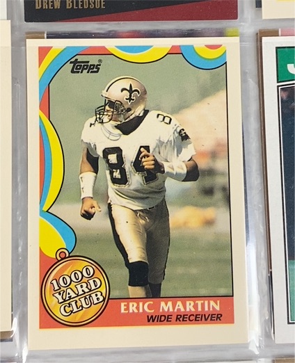 1989 Topps #16 Eric Martin 1000 Yard Club — front