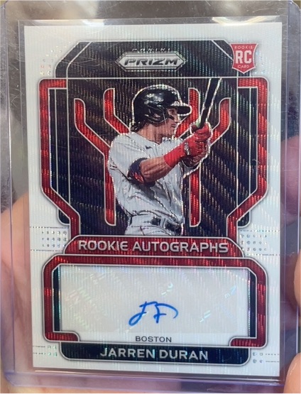 2022 Panini Prizm #RA-JD Jarren Duran Rookie Autographs — front