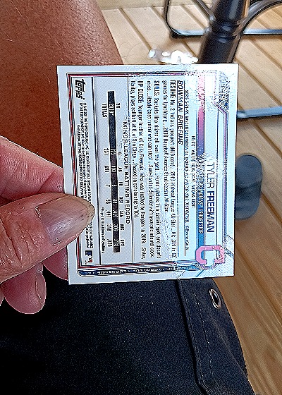 2021 Bowman Chrome Prospects #BCP-182 Tyler Freeman — back