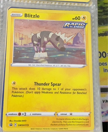 2021 Pokémon TCG SWSH173 Blitzle — front