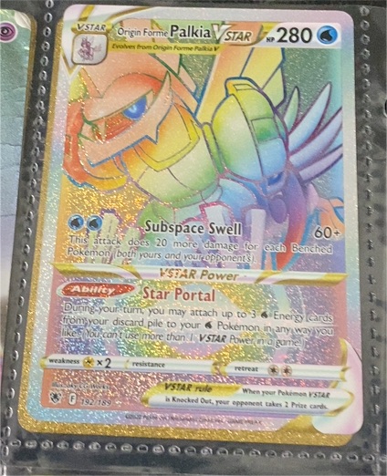 2022 Pokémon Sword & Shield Astral Radiance #192 Origin Forme Palkia VSTAR — front
