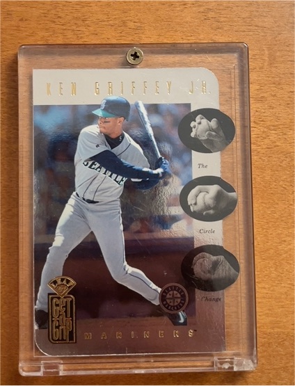 1997 Leaf Get A Grip #1 Ken Griffey Jr Greg Maddux — front
