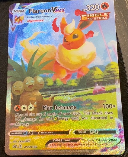 2021 Pokémon SWSH180 Flareon VMAX — front