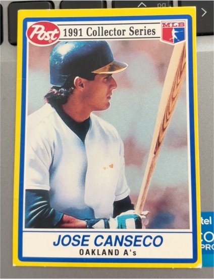 1991 Post Collector Series #4 Jose Canseco — front