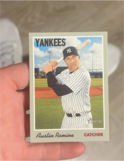 2019 Topps Heritage #82 Austin Romine — front