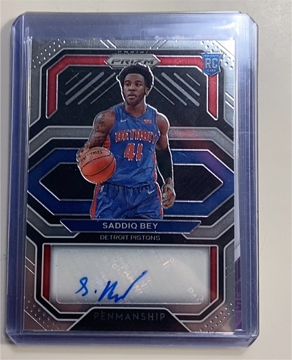 2020-21 Panini Prizm #RP-SBY Saddiq Bey Rookie Penmanship Auto — front
