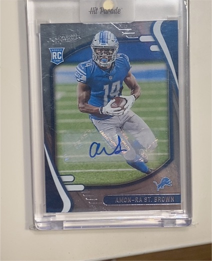 2021 Panini Absolute #131 Amon-Ra St. Brown Rookie Signatures — front