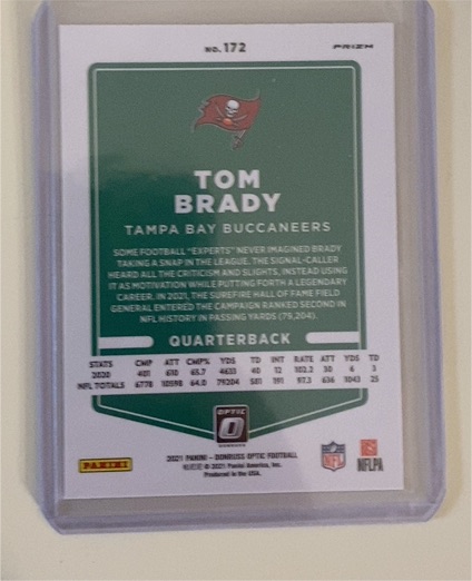 2021 Panini Donruss Optic #172 Tom Brady — front