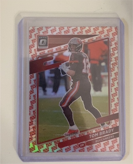 2021 Donruss Optic One Hundred Emoji Prizm #172 Tom Brady — front