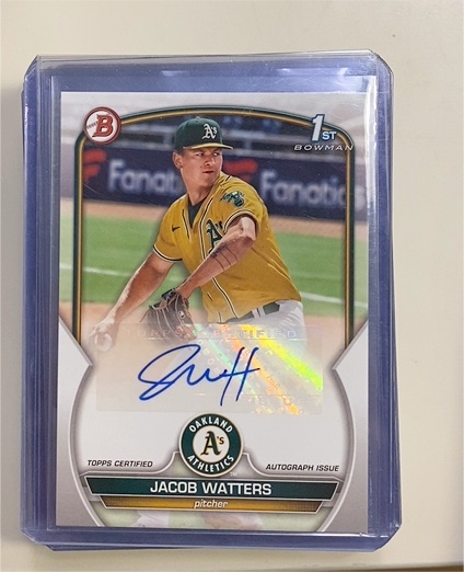 2023 Bowman #PPA-JW Jacob Watters — front